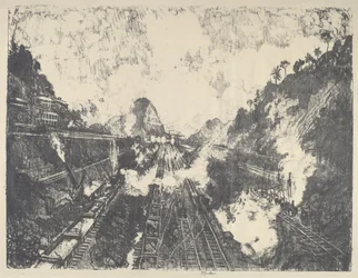 O corte, olhando para Ancon Hill, 1912.