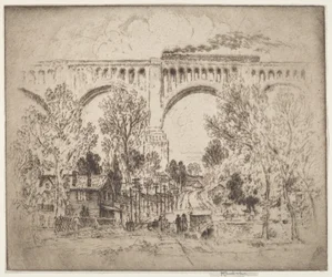 O Viaduto, D., L. & W. em Nicholson, Pa.