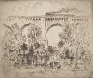 O Viaduto, D., L. & W. em Nicholson, Pa., 1919.