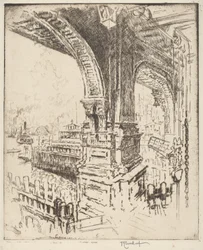 Dentro do Ferry, Cortlandt Street, Nova York