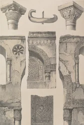 13. Detalhes, Mesquita de Ibn Toûloûn, 1843.