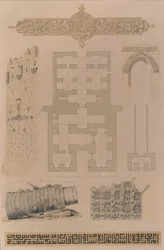 59. Plano e detalhes, Castelo de Aleppo, 1843.