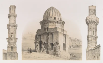 87. Túmulos e Minaretes, Kairo, 1843.