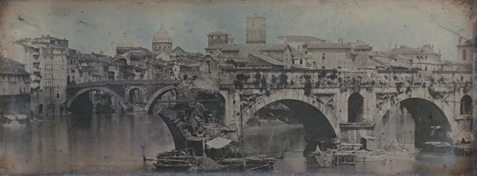 Ponte Rotto Pons Aemilius, Roma, 1842
