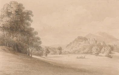 Castelo de Dunster, Somerset: Mostrando o Castelo à Distância