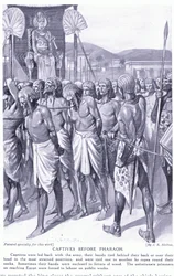 Cativos antes do Faraó, c.1920 (litho)