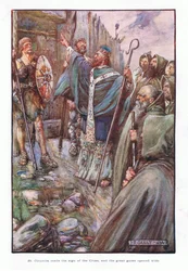 São Columba fez o sinal da cruz e os grandes portões se abriram, 1910