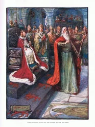 Lá saiu da multidão e velho, 1910
