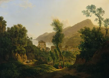 Vista da cidade de Vietri com vista para o Golfo de Salerno