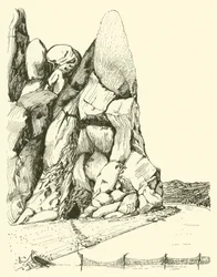 Caverna onde o Homem e a Mulher viveram primeiro (gravura)