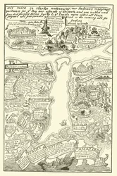 Mapa da Amazônia Turbida em Vermelho + Preto (gravura)