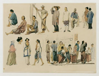 Estudos de figuras do chinês