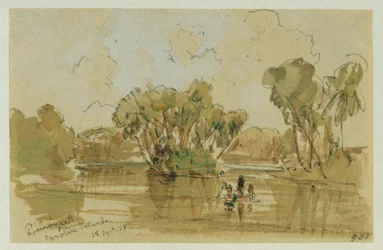 Paisagem na ilha de Puinipet (Ponape), Ilhas Caroline