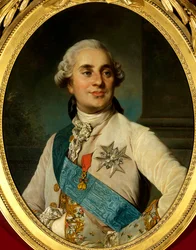 Retrato de Luís XVI (1754 - 1793), Rei de França. Pintura de Joseph Siffred Duplessis (1725-1802) (Joseph-Siffred, Joseph Siffrede, Joseph-Siffrede, Joseph Siffrein, Joseph-Siffrein)