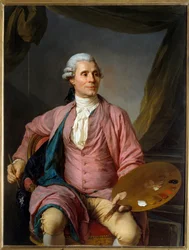 Retrato do pintor Joseph Marie Vien (1716-1809) Pintura de Joseph Siffred Duplessis (1725-1802) (Joseph-Siffred, Joseph Siffrede, Joseph-Siffrede, Joseph Siffrein, Joseph-Siffrein) 1784 Sol 1,33x1 m - Retrato do pintor Joseph Marie Vien (1716-
