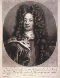 Retrato oval de George I, rei da Grã-Bretanha, c1700