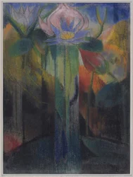 Jungle Foliage, c.1918-9 (pastel em papel coberto com gaze)