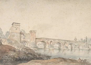 Ponte Molle, Roma, século XVIII.