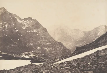 Vista de parte da Maladetta e das montanhas do alto do porto de Vénasque, 1853.