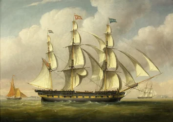 O navio &39;Severn&39;, c.1835 (óleo sobre tela)