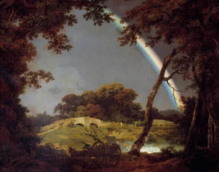 Landscape with the Rainbow Painting by Joseph Wright of Derby (1734-1797) 1794 Derby, Derby museum