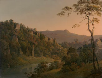 Matlock Dale, olhando para Black Rock Escarpment
