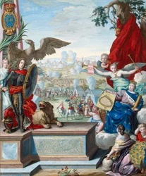 Captura da Fortaleza de Douai pelas tropas aliadas em 1710, início do século XVIII.