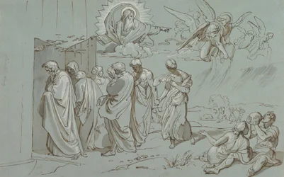 Deus Convoca Noé e Sua Família para a Arca, 1827 .