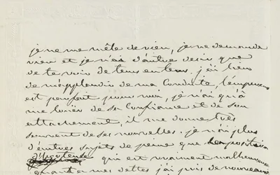 Carta autografada para Eugene de Beauharnais, Paris, 2 de janeiro de 1809 (caneta e tinta sobre papel)