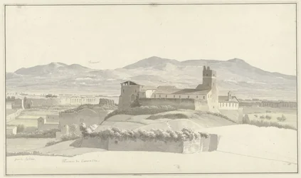 Os Banhos de Caracalla em Roma, com Frascati na Distância
De Thermen van Caracalla, Roma, met de Porta Latina en in de verte Frascati