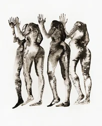 Mulheres em Tinta Abstrata