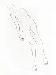 Desenho de um nu sereno