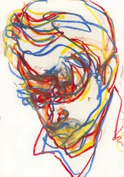 Cabeça abstrata vibrante