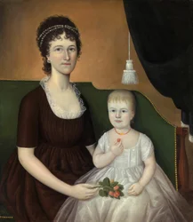 Elizabeth Grant Bankson Beatty Sra. James Beatty e sua filha Susan, c. 1805.
