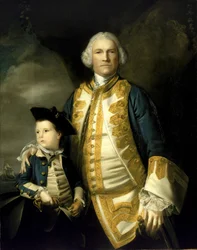 Almirante Francis Holburne (1704-1771) e seu filho, Sir Francis, 4º Baronete (1752-1820)