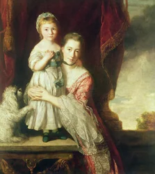 Georgiana, Condessa Spencer com Lady Georgiana Spencer, 1759-61