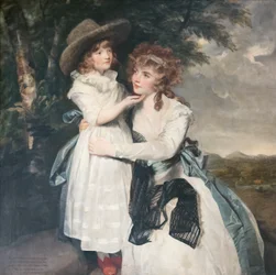 Miss Cocks e a sua sobrinha, cerca de 1790