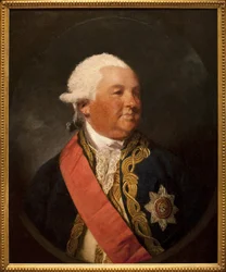Retrato do Almirante Sir Edward Hughes (ca. 1720-1794). Pintura de Joshua Reynolds (1723-1792), Oil On Canvas, Arte Inglesa