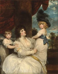 Retrato de Jane, condessa de Harrington, com seus filhos, o visconde Petersham e o honorável Lincoln Stanhope, 1786-7