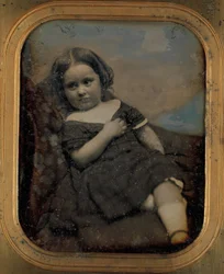 Augusta Hawes aos quatro anos, década de 1850. Criadores: Josiah Johnson Hawes, Albert Sands Southworth.