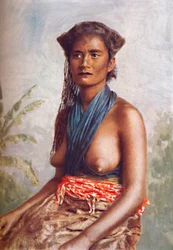 Uma mulher de Fiji em traje nativo, 1902