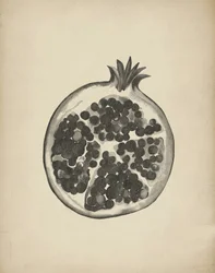Romã cortada