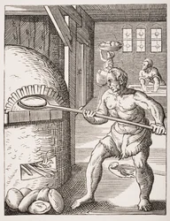 O Padeiro. Reprodução do século XIX do século XVI (gravura)