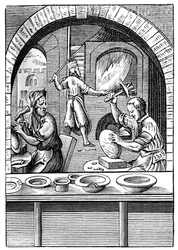 Fabricante de bacias, século XVI em 1849.