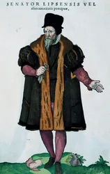 Leipzig senador, gravura de Habitus é praecipuorum popularum