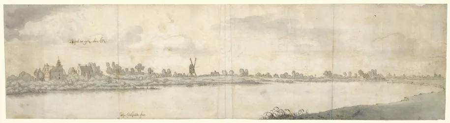 Vista do Castelo de Ooij, perto de Nijmegen, Brabante do Norte