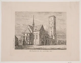 Catedral de Ribe do lado nordeste