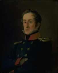 O pintor marinho Emil Wilhelm Normann em seu uniforme como oficial da marinha