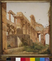 O Templo de Hera em Paestum, Itália