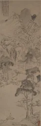 Paisagem no estilo de Wen Zhengming